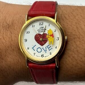Gold & Red Heart Jacmor Watch